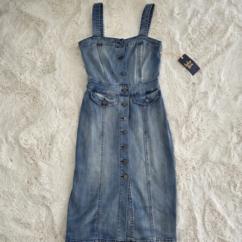Blue Denim Overall Dress
